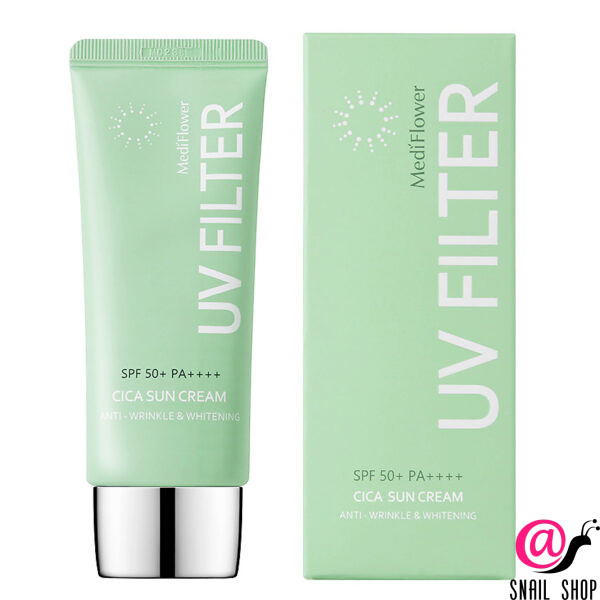 MEDI FLOWER Крем для лица солнцезащитный с центеллой Sun Cream UV Filter Cica SPF 50+ PA++++