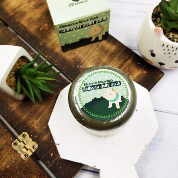 ELIZAVECCA Маска для лица гелевая с коллагеном Green Piggy Collagen Jella Pack