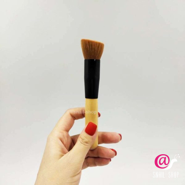 NAIL ART Кисть макияжная для тона, скошенная деревянная ручка