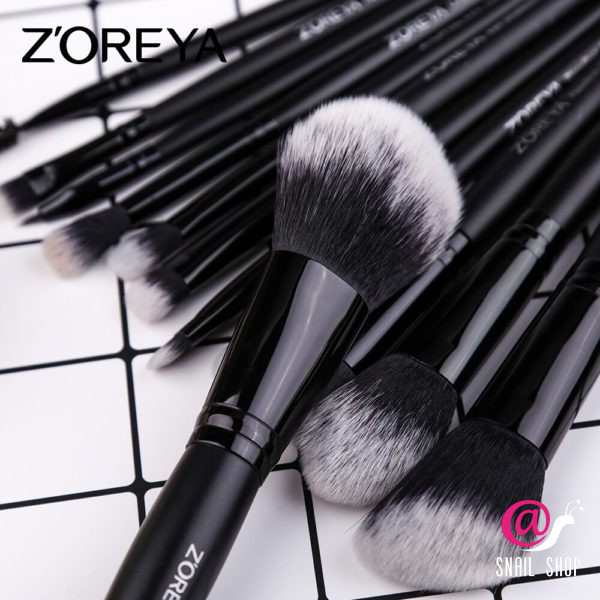 ZOREYA Набор кистей коричневый мешок, 15 шт