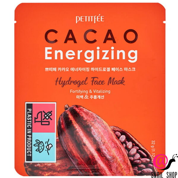 PETITFEE Гидрогелевая маска для лица с экстрактом какао Cacao Energizing Hydrogel Face Mask