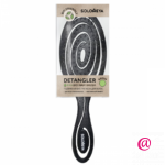 SOLOMEYA Расческа био для волос подвижная ЧЕРНАЯ Detangling Bio Hair Brush Black