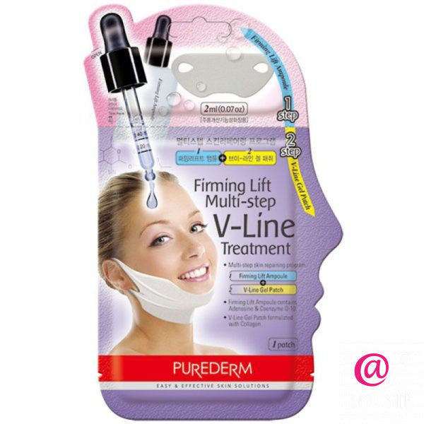 PUREDERM Лифтинговая маска для V-линии Firming lift multi-step V-line treatment