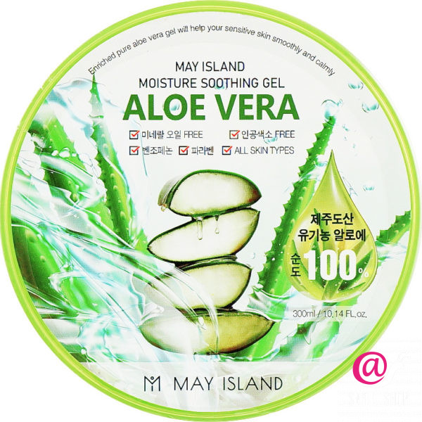 MAY ISLAND Увлажняющий гель с алоэ Aloe Vera 100% Moisture Soothing Gel