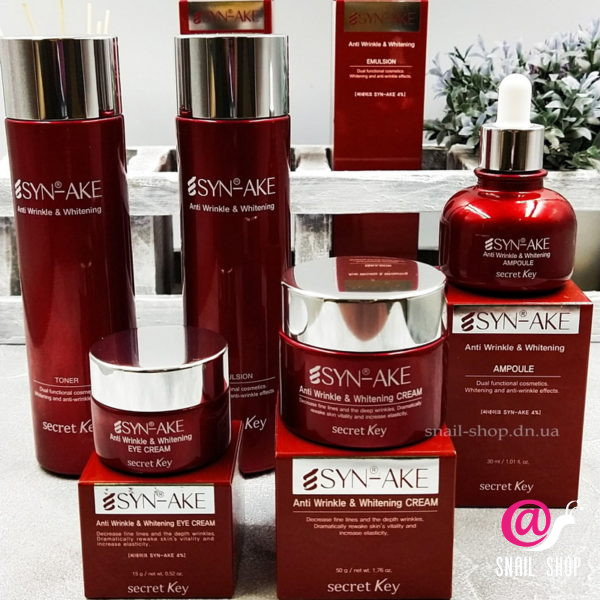 SECRET KEY Крем для лица антивозрастной, отбеливающий с пептидом змеиного яда Syn-Ake Anti Wrinkle &