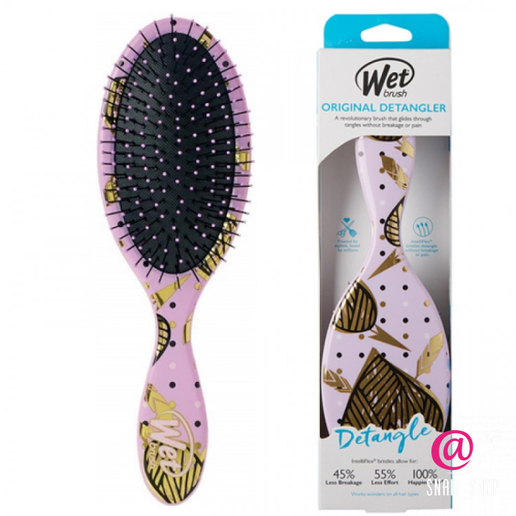 WET BRUSH Расчёска массажная пластиковая для спутанных волос (купидон) GRAFIC LOVE Hair's Cupid