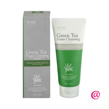 3W CLINIC Пенка для умывания с экстрактом зелёного чая Green Tea Cleansing Foam Anti Sebum