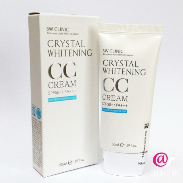 3W CLINIC СС-крем осветляющий Crystal Whitening CC Cream SPF50+/PA+++