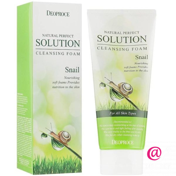 DEOPROCE Пенка для лица и тела Natural Perfect Solution Cleansing Foam Snail