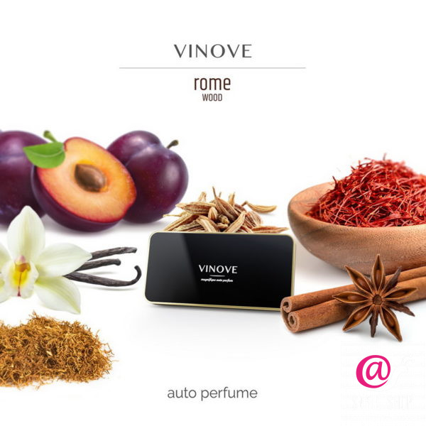 VINOVE ORIGINAL Ароматизатор для автомобиля ROME черный с золотом