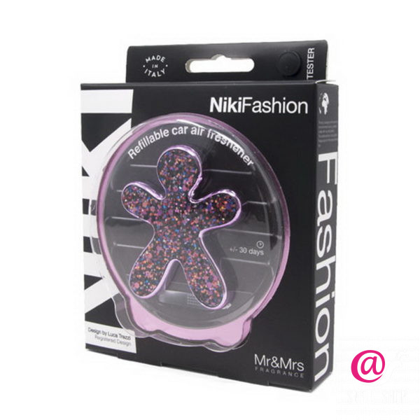 NIKI FASHION Ароматизатор для автомобиля фиолетовые конфетти GARDENIA OF TAHITI Гардения Таити