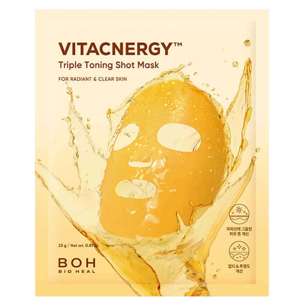 bioheal boh Витаминная тканевая маска vitacnergy triple toning shot mask BIOHEAL BOH Витаминная тканевая маска Vitacnergy Triple Toning Shot Mask