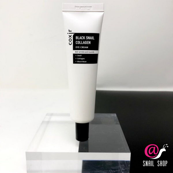 COXIR Крем вокруг глаз против морщин с коллагеном и муцином черной улитки Black Snail Collagen