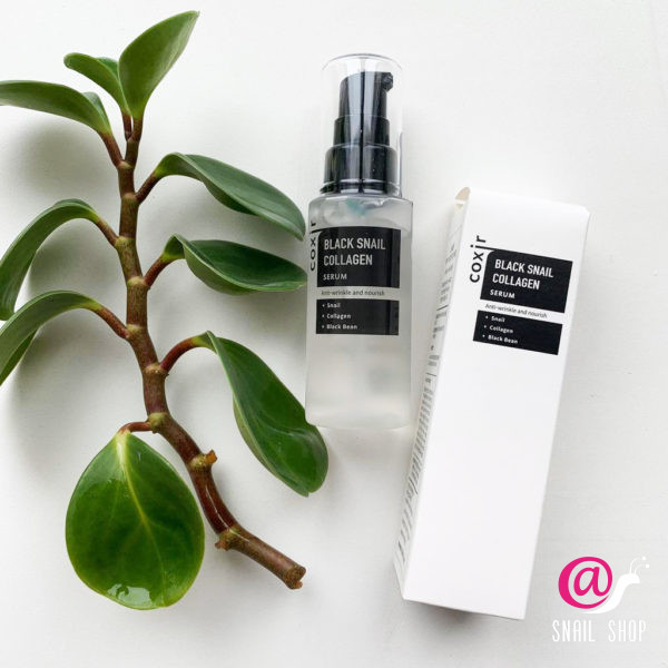 COXIR Сыворотка против морщин с коллагеном и муцином черной улитки Black Snail Collagen Serum