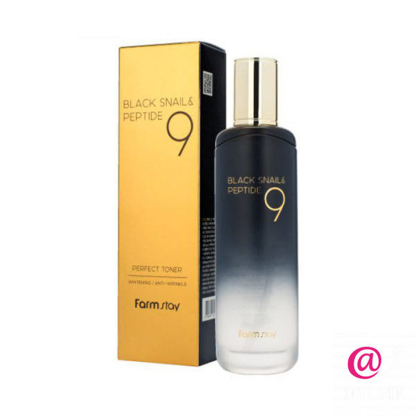FARMSTAY Тонер омолаживающий с муцином черной улитки и пептидами Black Snail&Peptide 9 Perfect Toner