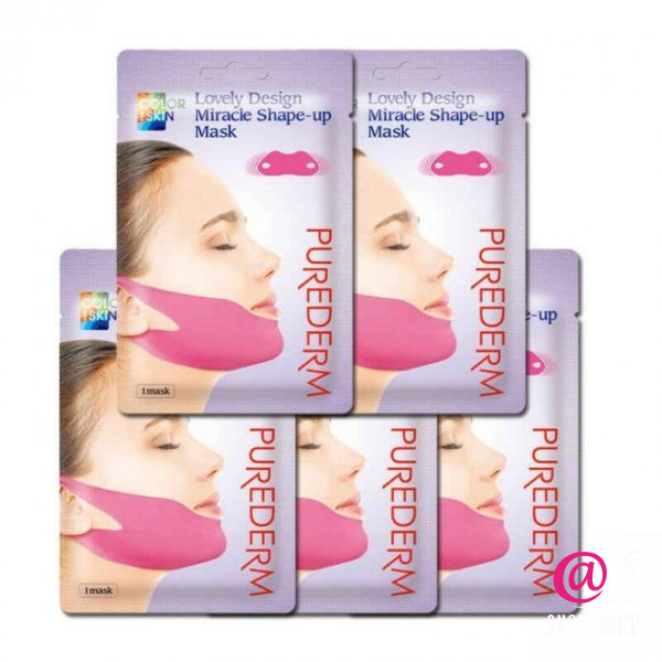 PUREDERM Маска-бандаж для подбородка Lovely Design Miracle Shape-up Mask