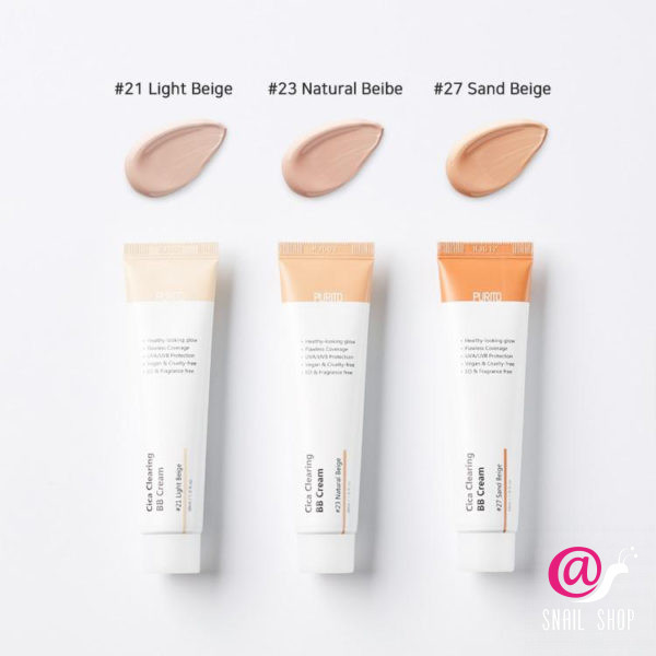 PURITO BB-крем для чувствительной кожи с экстрактом центеллы Cica Clearing BB cream