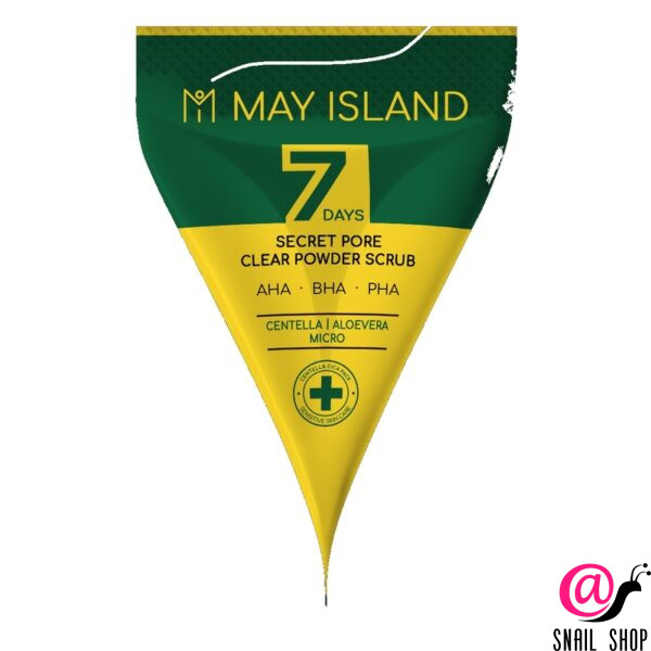 MAY ISLAND Скраб для лица с кислотами и центеллой Secret Pore Clear Powder Scrub