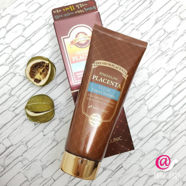 3W CLINIC Омолаживающая пенка для умывания с экстрактом плаценты Premium Placenta Clear Foam Cleansi