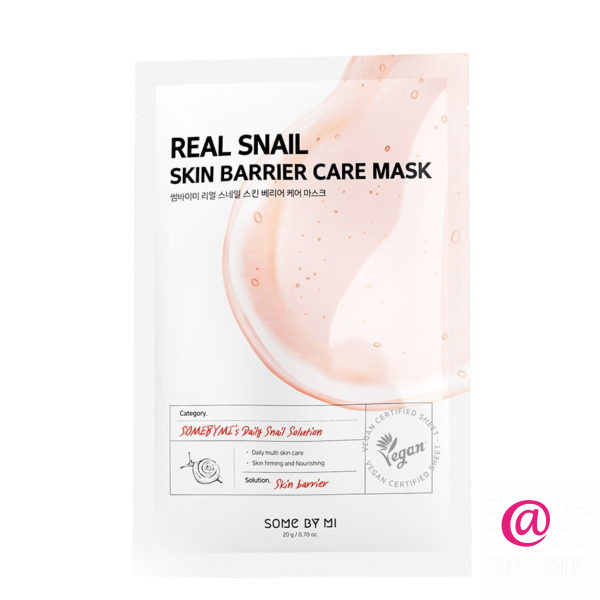 SOME BY MI Тканевая маска с муцином улитки восстанавливающая Real Snail Skin Barrier Care Mask