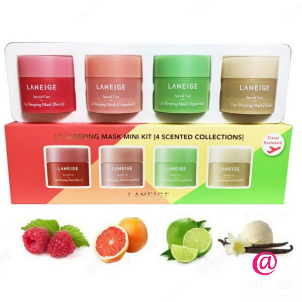 LANEIGE Набор ночных масок для губ Lip Sleeping Mask Mini Kit 4pcs