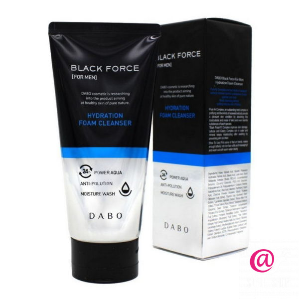 DABO Мужская пенка для умывания увлажняющая Homme Black Force Hydration Foam Cleanser