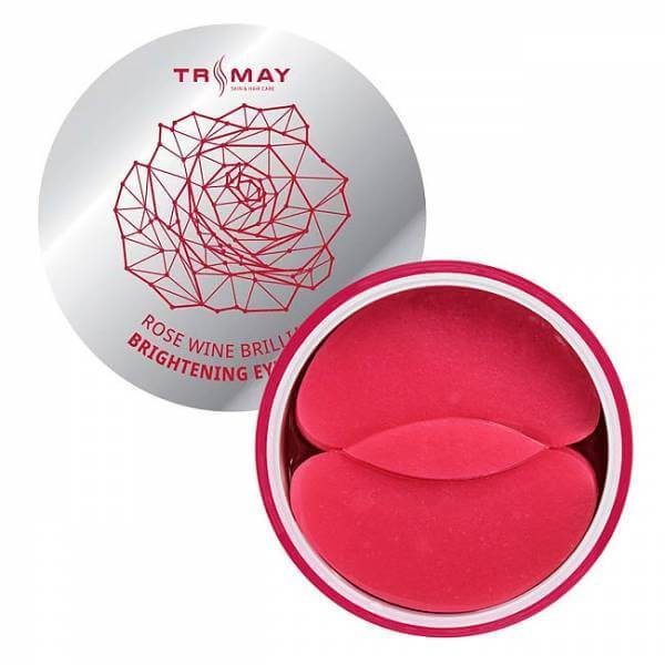 TRIMAY Патчи с розой и вином EGF Rose Wine Brightening Eye Patch