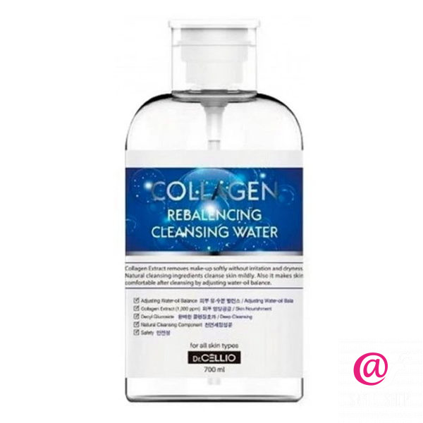 DR. CELLIO Мицеллярная вода с коллагеном Collagen Rebelensing Cleansing Water