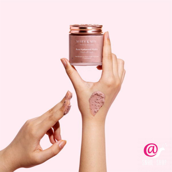 MARY&MAY Глиняная маска для глубокого увлажнения Rose Hyaluronic Hydra Clow Wash off Pack
