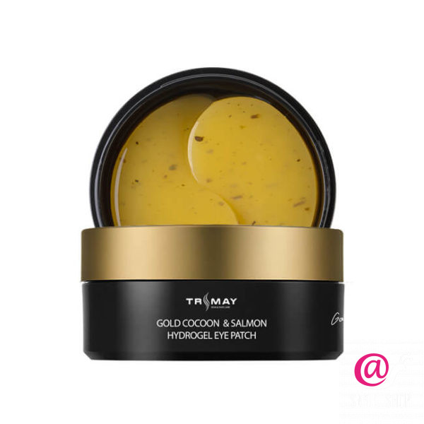 TRIMAY Патчи с золотым шелкопрядом Gold Cocoon&Salmon Hydrogel Eye Patch
