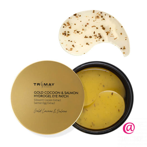 TRIMAY Патчи с золотым шелкопрядом Gold Cocoon&Salmon Hydrogel Eye Patch
