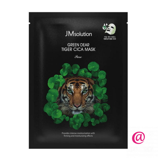 JM SOLUTION Регенерирующая маска для лица с центеллой Green Dear Tiger Cica Mask