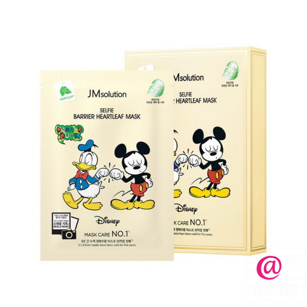 JM SOLUTION Тканевая маска с экстрактом хауттюйнии Disney Selfie Barrier Heartleaf Mask