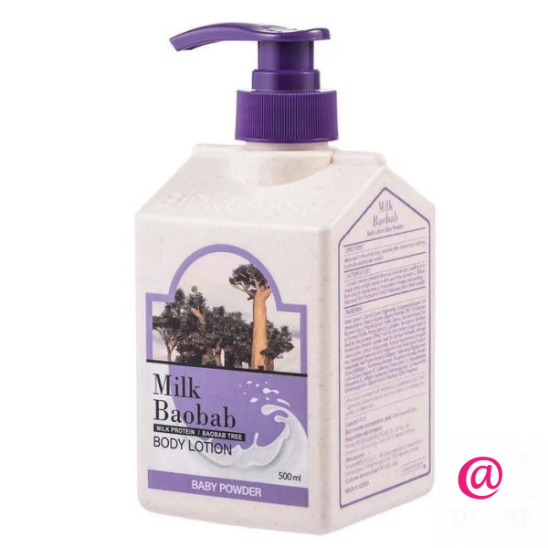 MilkBaobab Лосьон для тела с ароматом детской присыпки Body Lotion Baby Powder 500мл