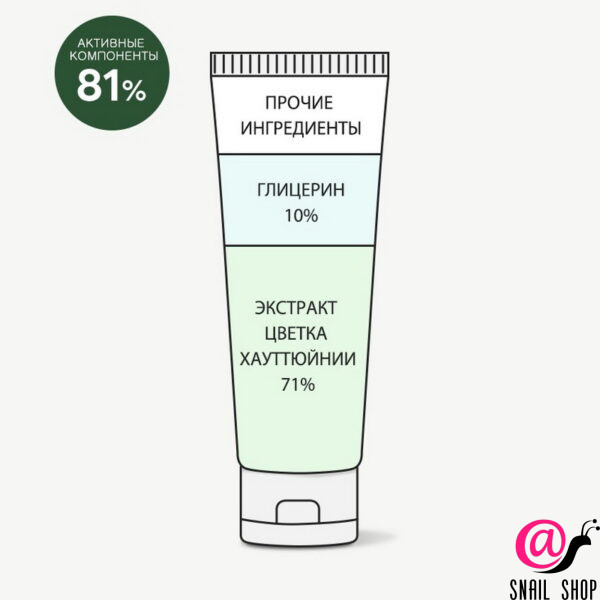 DERMA FACTORY Крем для лица с экстрактом цветка хауттюйнии Houttuynia Cordata 71% Cream
