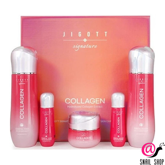 JIGOTT Набор c коллагеном для ухода за кожей Signature Collagen Essential Skin Care 3Set