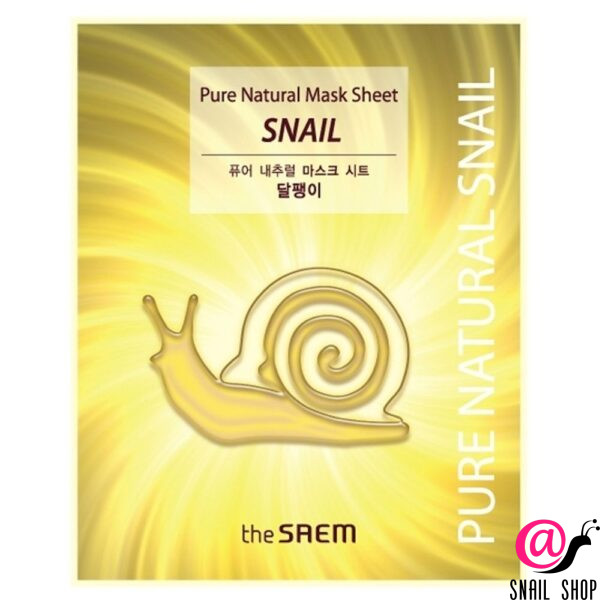 THE SAEM Маска тканевая с муцином улитки Pure Natural Mask Sheet Snail