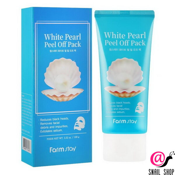 FARMSTAY Маска-пленка очищающая с экстрактом жемчуга White Pearl Peel Off Pack
