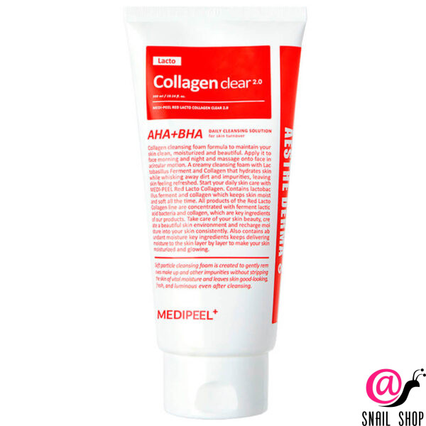 MEDI-PEEL Очищающая кислотная пенка с коллагеном и пробиотиками Red Lacto Collagen Clear 2.0