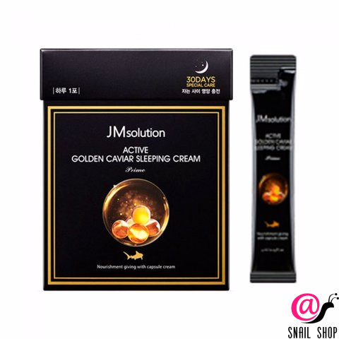 JM SOLUTION Ночной крем с золотом и икрой Active Golden Caviar Sleeping Cream Prime