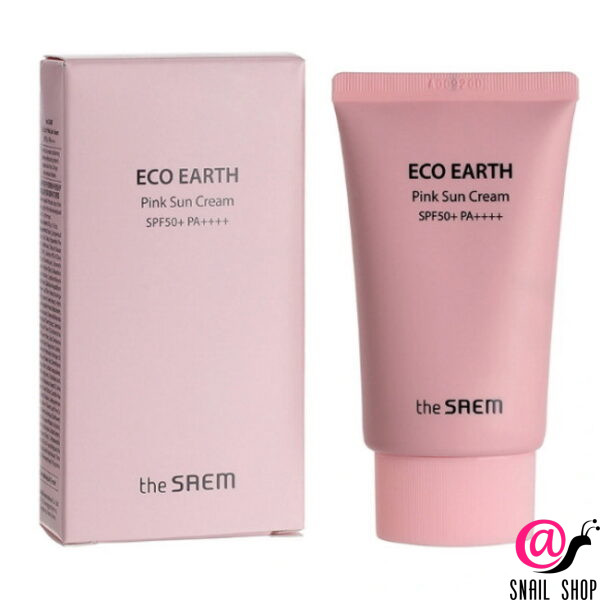 THE SAEM Крем-база для лица солнцезащитная Eco Earth Pink Sun Base SPF 50+ PA++++