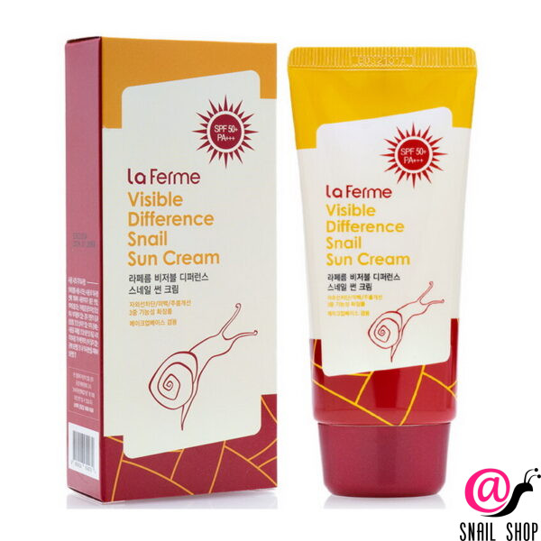 FARMSTAY Солнцезащитный крем с муцином улитки La Ferme Visible Difference Snail Sun Cream SPF50PA+++