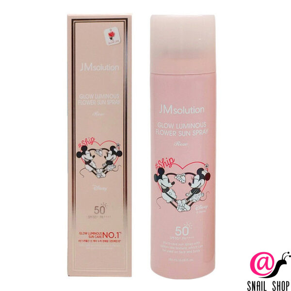 JM SOLUTION Солнцезащитный спрей экстракт розы Glow Luminous Flower Sun Spray Rose Mickey Miney