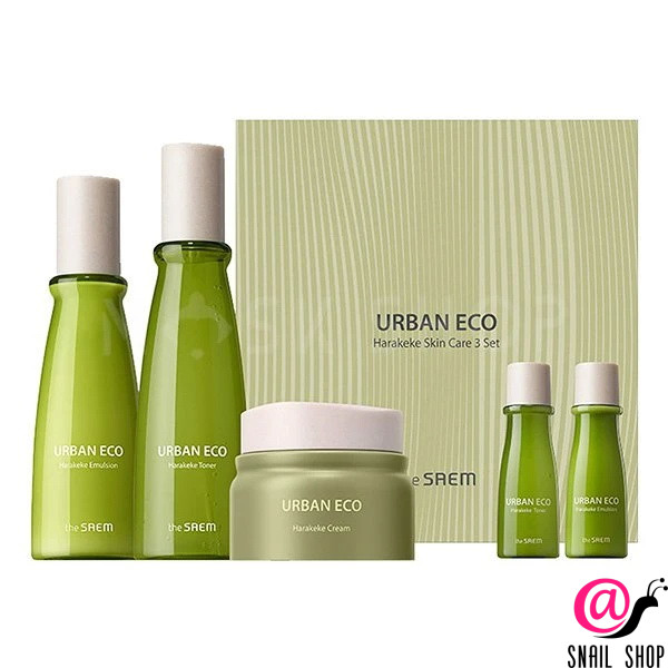 THE SAEM Набор (тонер, эмульсия, крем) Urban Eco Harakeke Skin Care 3 Set