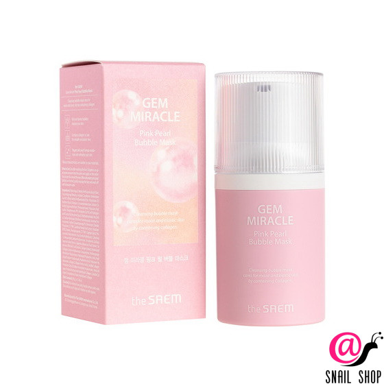 THE SAEM Маска для лица пузырьковая очищающая Gem Miracle Pink Pearl Bubble Mask