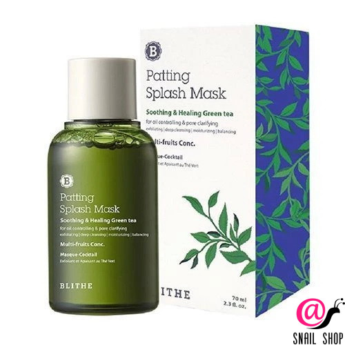 BLITHE Маска-сплэш для восстановления Patting Water Pack Soothing & Healing Green Tea