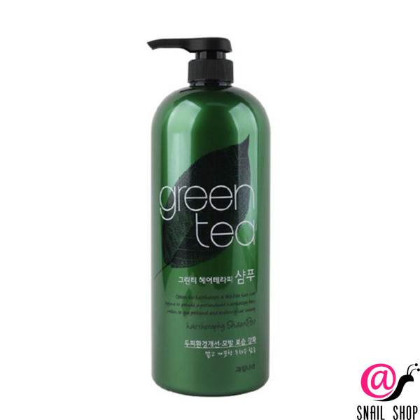 WELCOS Шампунь для волос с экстрактом зеленого чая Hair Therapy Shampoo Green Tea