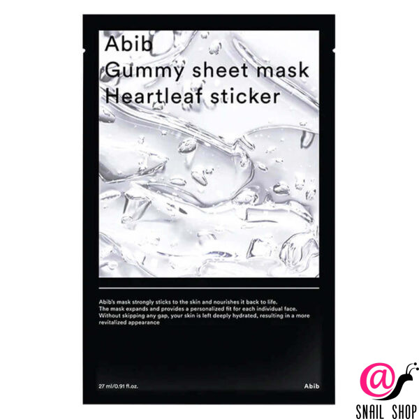 ABIB Маска тканевая успокаивающая с экстрактом хауттюйнии Mask Sheet Gummy Heartleaf Sticker