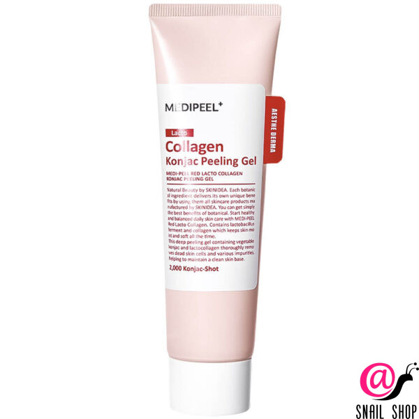 MEDI-PEEL Пилинг-скатка для гладкости кожи с коллагеном Red Lacto Collagen Konjac Peeling Gel