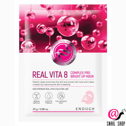 ENOUGH Тканевая маска с комплексом витаминов Real Vita 8 Complex Pro Bright Up Mask